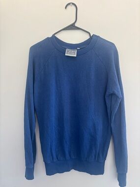 Jungmaven Men's Solid Blue Crewneck Sweater